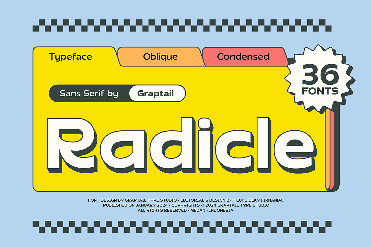 Radicle - Font Family, a Sans Serif Font by Graptail (Photo 1 of 10)