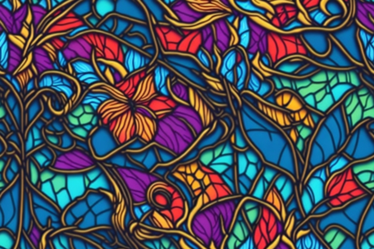 12 Seamless stained glass pattern, a Pattern Graphic by ZaaxPrintables (Photo 5 of 7)