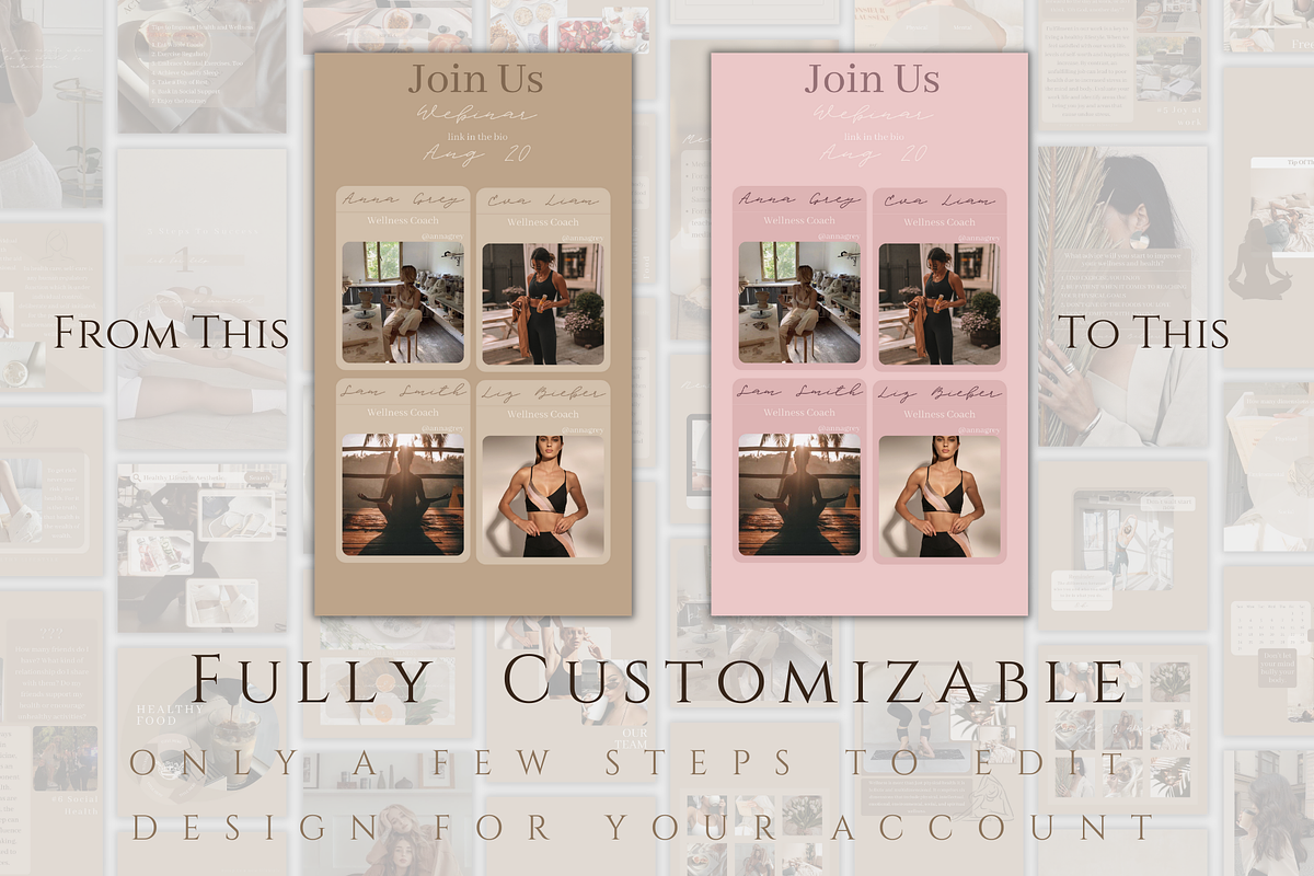 Canva Wellness Social Media Template