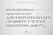 Archive Lightface Extended, a Font by Archive Type Fonts (Thumbnail 3 of 3)