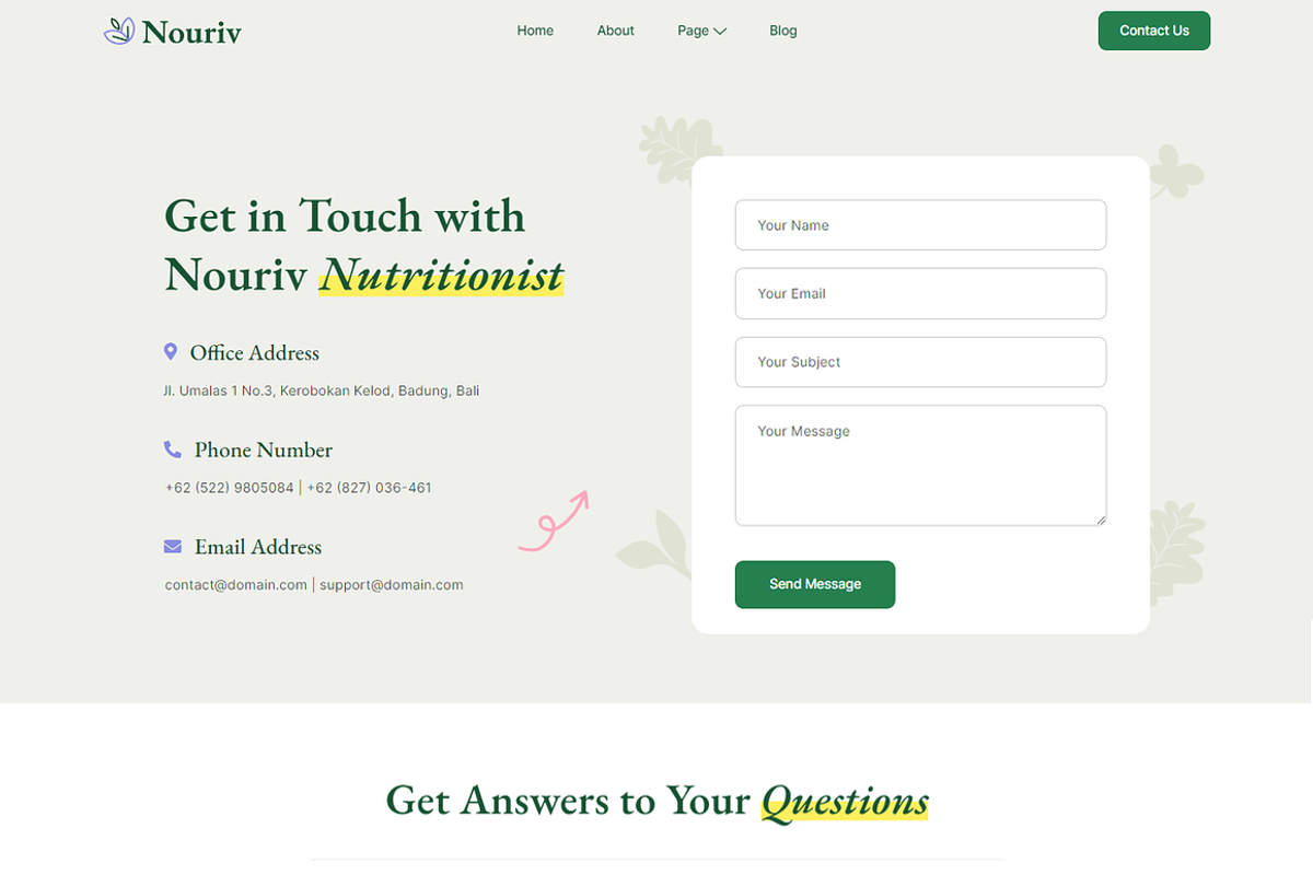 Nutrition Coach & Nutritionist Theme, a Landing Page Template by Design Spade (Photo 4 of 7)