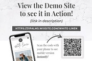 Wix Website Template | White Linen, a Shopify Template by Thirty One Palms Studio (Thumbnail 4 of 6)