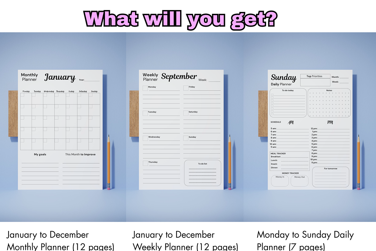 SIMPLE PLANNER 2026 2027, a Print Template by EffahArt (Photo 2 of 3)