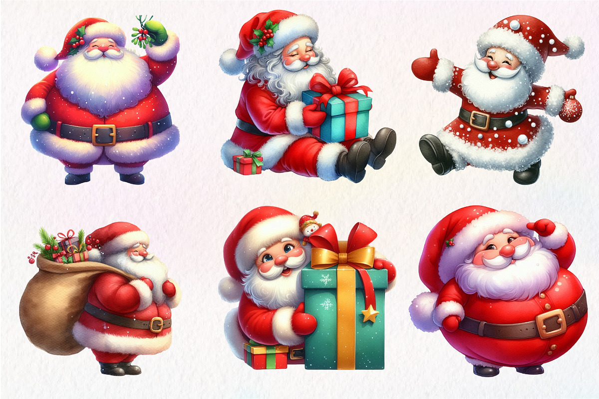 Christmas Funny Fat Santa Claus, an Illustration by Dream Creation (Photo 6 of 7)