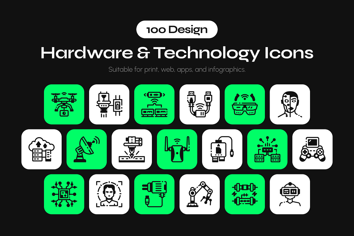 Hardware and Technology Icon, a Solid Icon by Vectors Market (Photo 1 of 7)