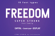 FREEDOM font family, a Sans Serif Font by LTNG STUDIO (Thumbnail 1 of 12)
