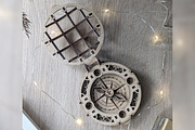 Santa Claus Compass - Laser Cut File, an Object Graphic by VectorPainter (Thumbnail 5 of 11)