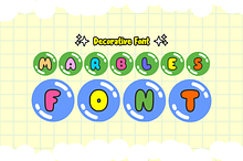 Marbles Font - Decorative Font