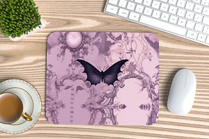 Gothic Butterflies Seamless Patterns