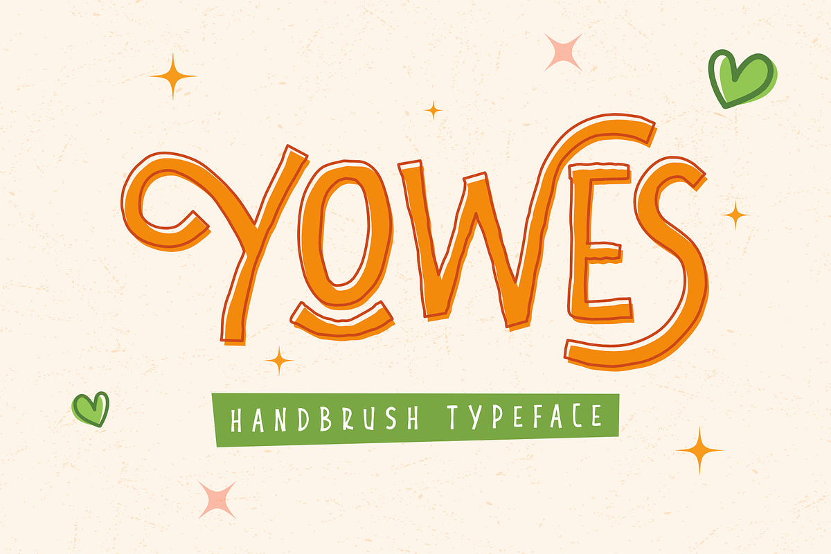 Yowes - Handbrush Typeface, a Font by Dumadistyle (Photo 1 of 9)