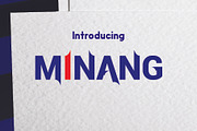 Minang, a Sans Serif Font by da_only_aan (Thumbnail 1 of 4)