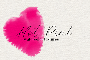 Hot Pink Watercolor Textures