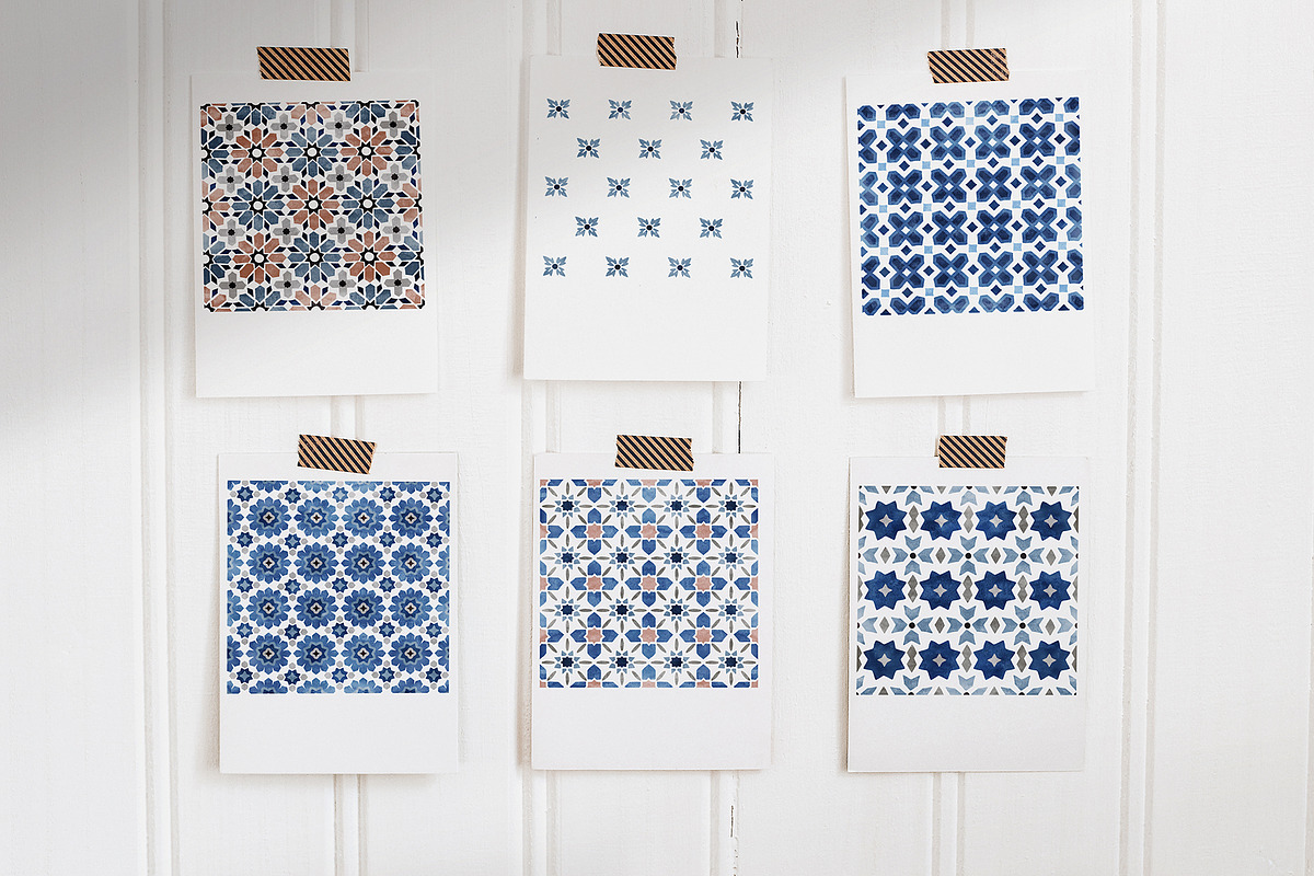 Morocco & Azulejos seamless patterns, a Pattern Graphic by Tabita's shop (Photo 14 of 18)