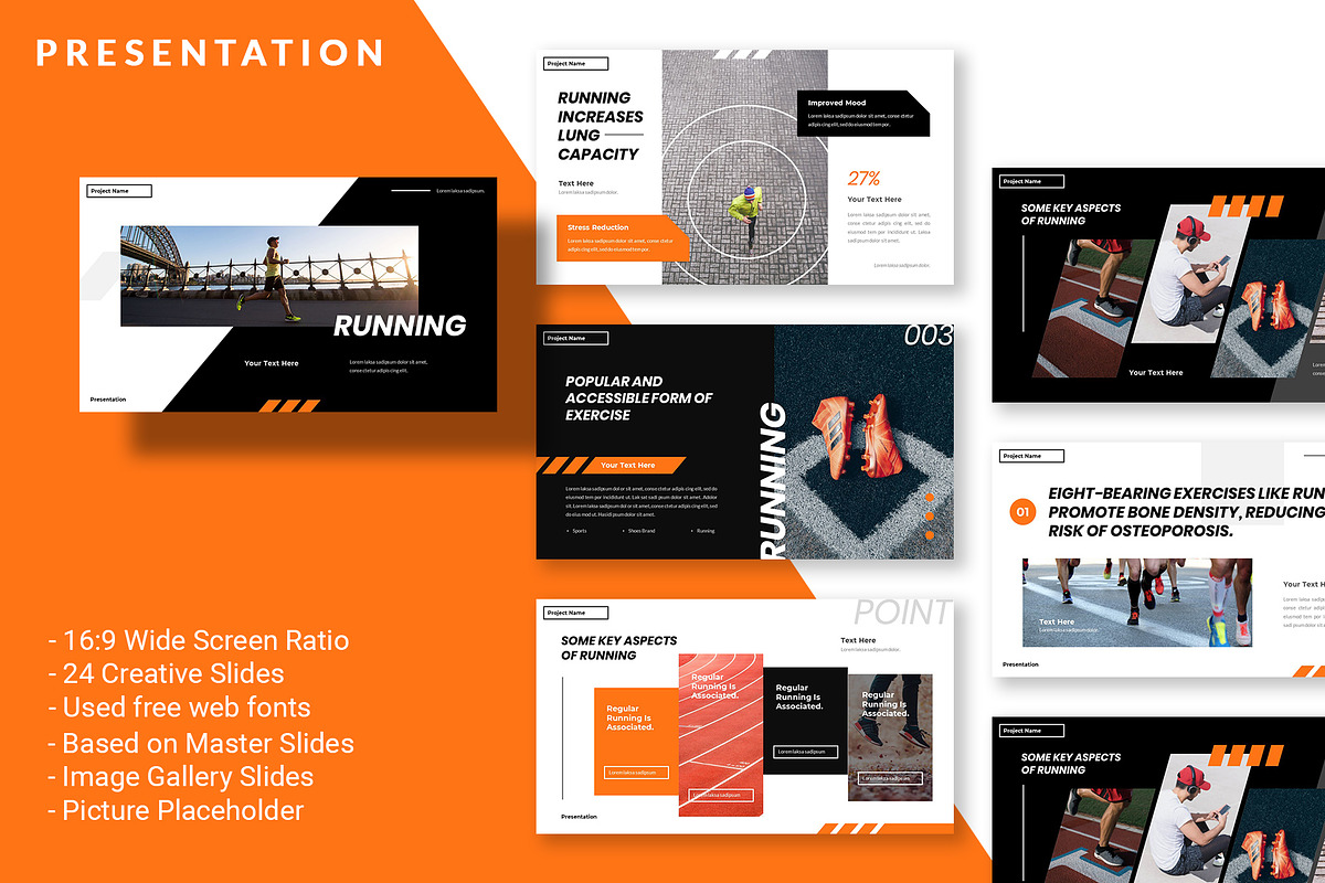 Running Athlete Sport Google Slides, a Presentation Template by Robs Daily Design (Photo 5 of 10)