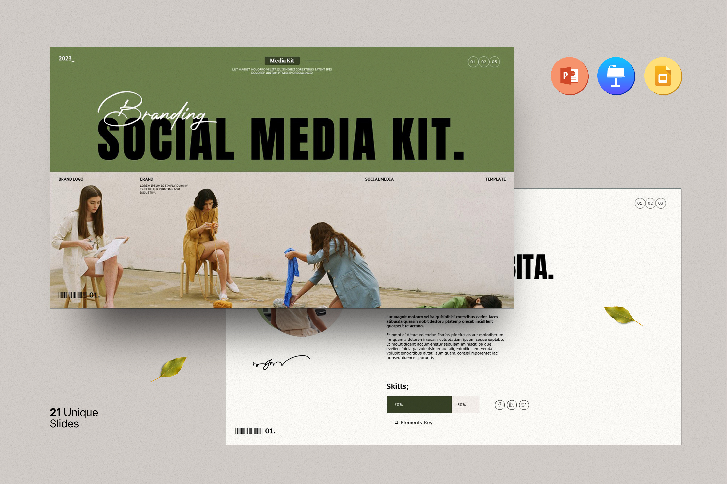 Social Media Kit Presentation, a Presentation Template by GoldenPixelStudio