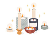 Burning vector candles, a Decorative Illustration by Torontotokio (Thumbnail 4 of 6)