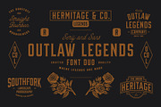 OUTLAW LEGENDS Font Duo + Extra, a Serif Font by Davide Bassu (Thumbnail 1 of 18)