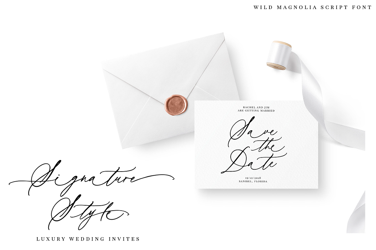 Wild Magnolia Luxury Script, a Script Font by theinkaffair (Photo 8 of 13)