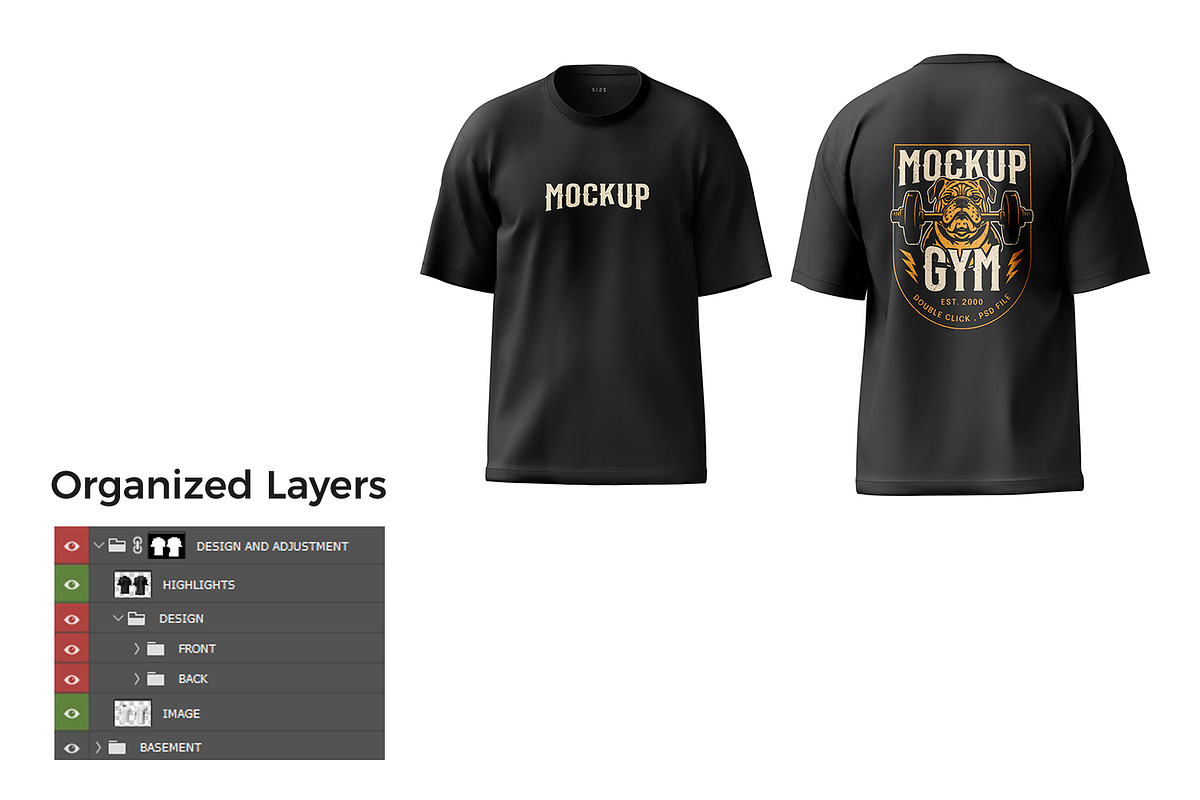 Oversized T-Shirt Mockup, a Shirt Mockup by Ram Studio LLC (Photo 9 of 12)