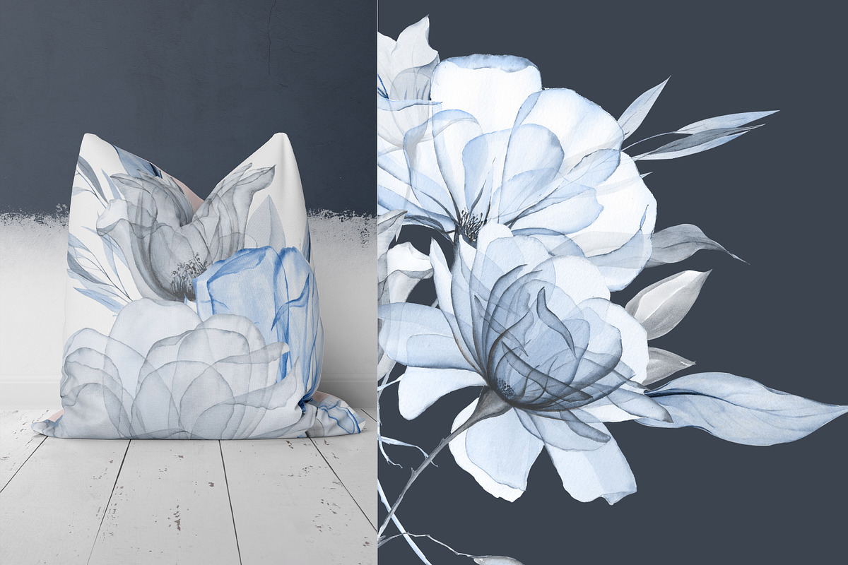 Icy Blue  - Transparent flowers, an Object Illustration by Olga Koelsch (Photo 6 of 16)