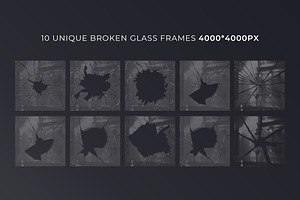 Realistic Glass Shard Overlays