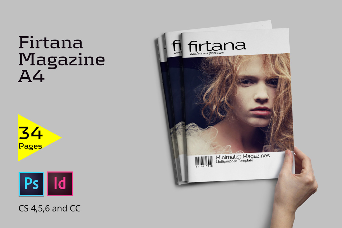 A4 Minimal Magazine, a Magazine Template by Firtana (Photo 1 of 12)