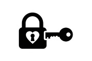 Heart Lock and Key Silhouette Icons, an Illustration by Designer_Momina (Thumbnail 16 of 51)