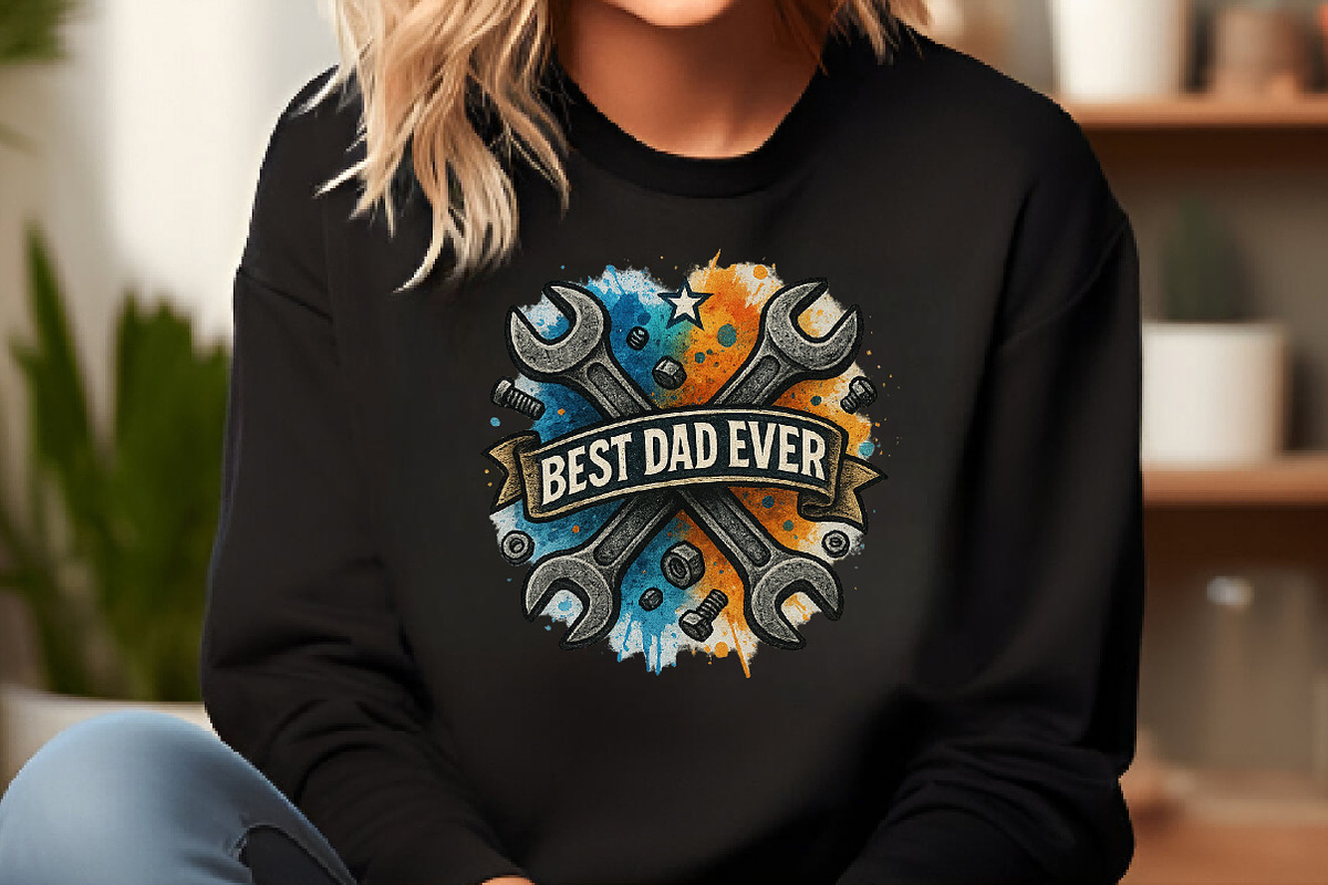 Best Dad Ever PNG, Father's Day PNG, an Illustration by DreamCafeArt (Photo 2 of 7)