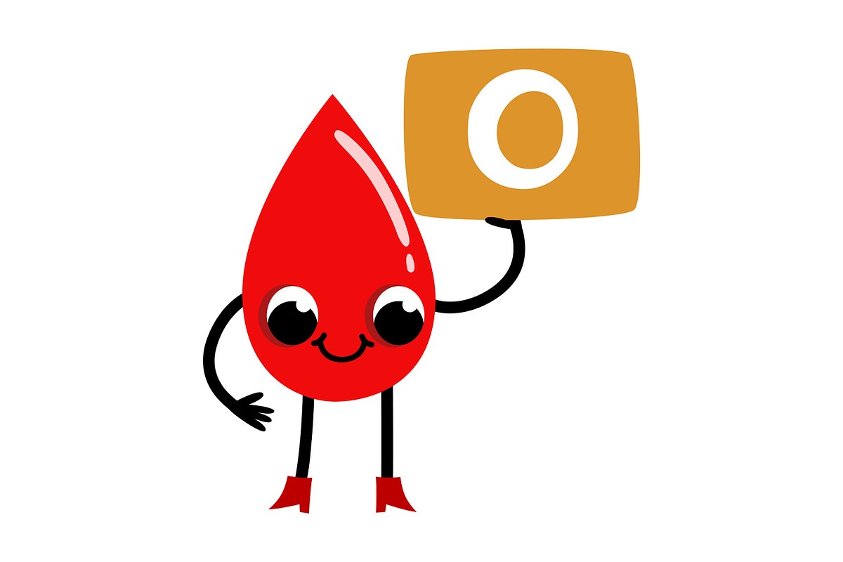 Cute Blood Type Mascot Set, a Healthcare Illustration by the_myro (Photo 2 of 5)