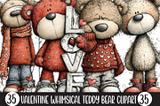 Valentine Whimsical Teddy Bear, an Illustration by Designking (Thumbnail 1 of 5)