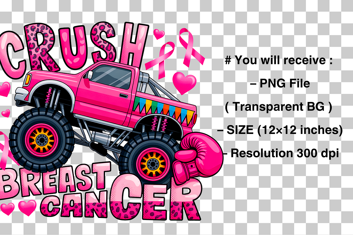 Crush Breast Cancer PNG, a Graphic by Clipart Bloom (Photo 2 of 2)