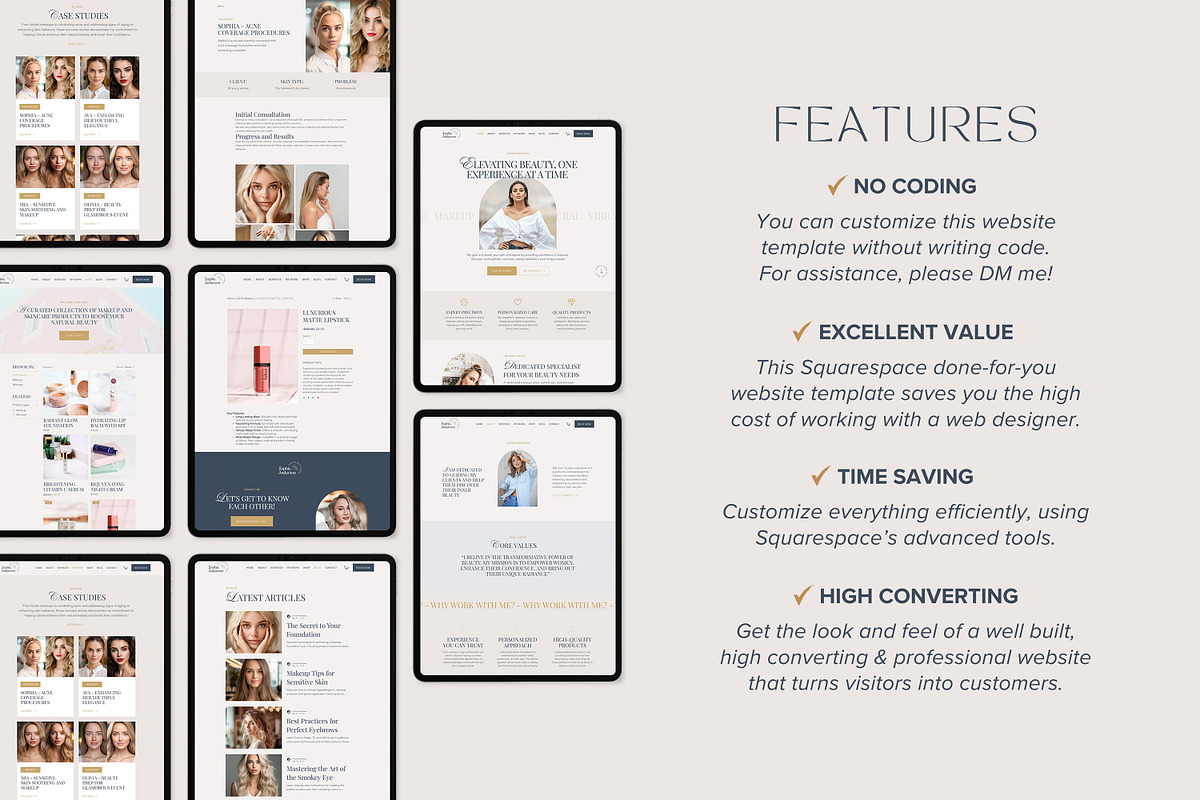 Medspa Squarespace Template preview 4