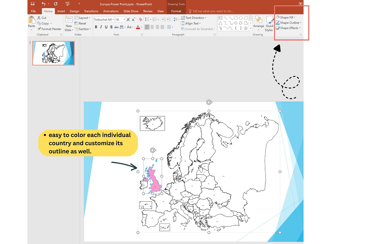 Europe Editable Power Point Template, a Design Template by DigitalDesignsLaura (Photo 3 of 3)