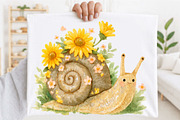 Cute Whimsical Snail Flower Clipart, a Seasonal Illustration by SVGArt (Thumbnail 3 of 5)
