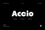 Accio - A Modern Sans Serif Typeface, a Sans Serif Font by Jehoo Creative (Thumbnail 1 of 15)
