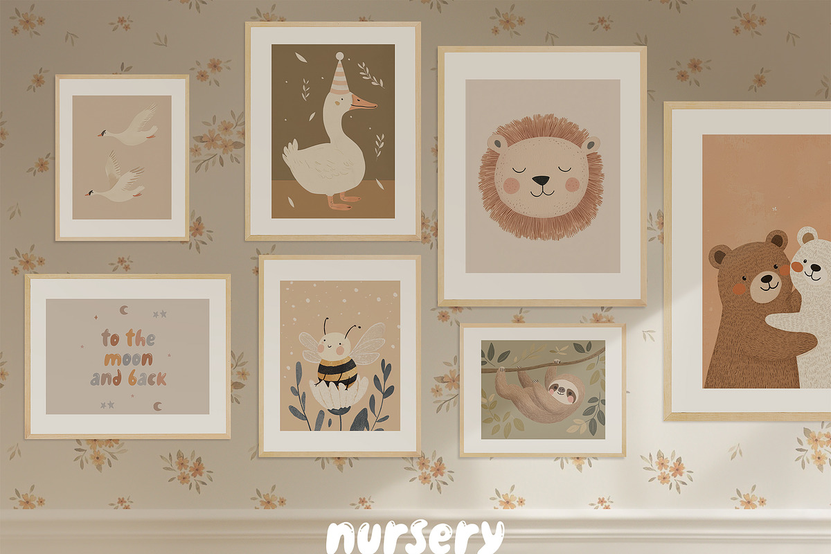 200 NURSERY POSTERS & PRINTS, a Background Graphic by Muse Artist (Photo 10 of 15)
