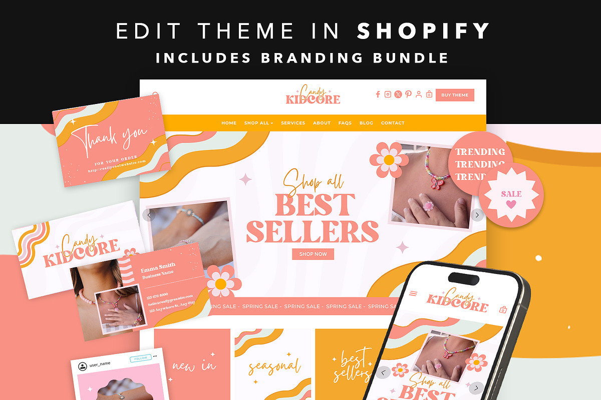 Peach Shopify Website Theme, a Shopify Template by Template Twist Shop (Photo 1 of 9)