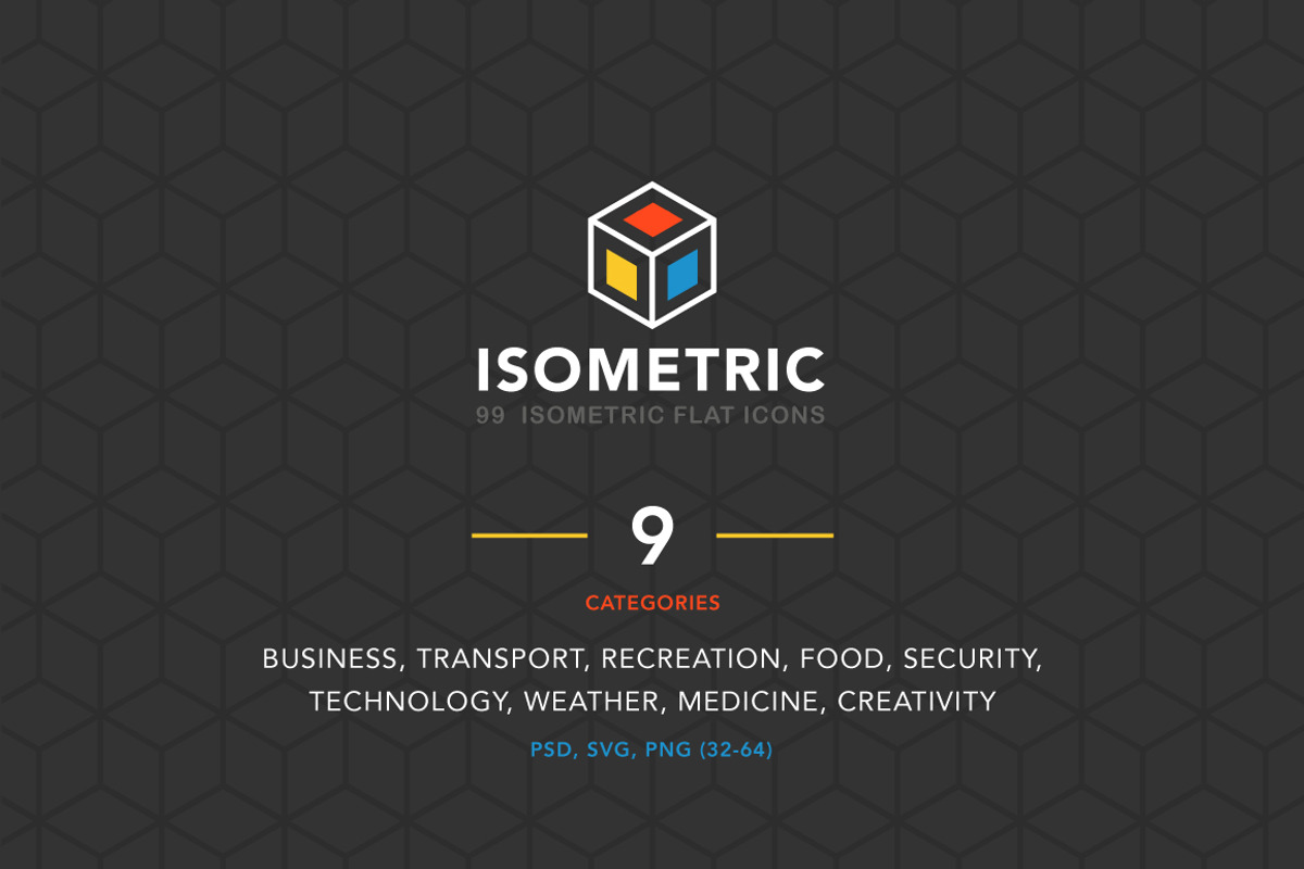 Isometric, 99 icon pack preview 2