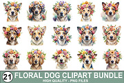 Dog Wearing Flower Crown Bundle, a Graphic by crative8112 (Thumbnail 1 of 8)