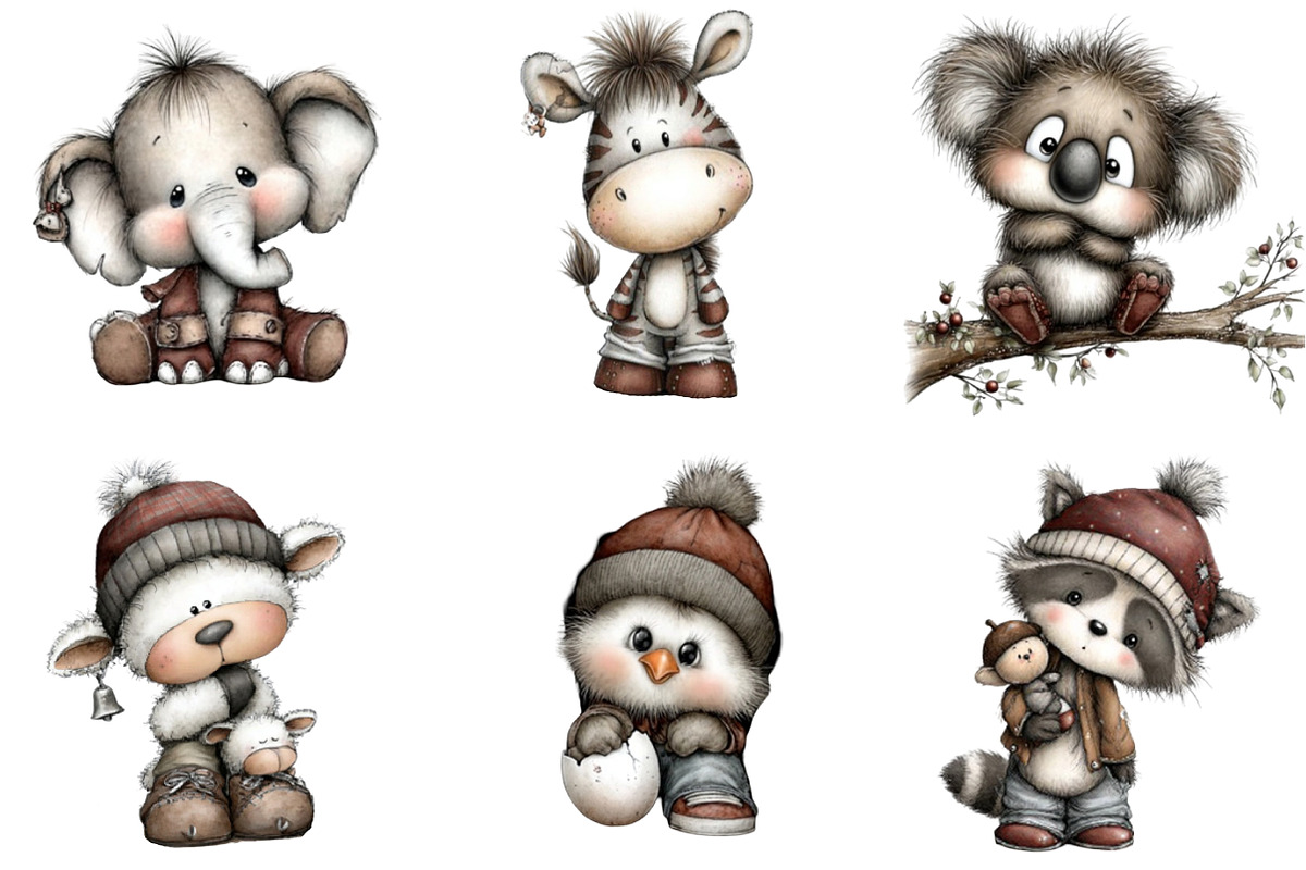 Baby Animal Clipart Bundle, an Illustration by DreamArtGraphic (Photo 2 of 5)