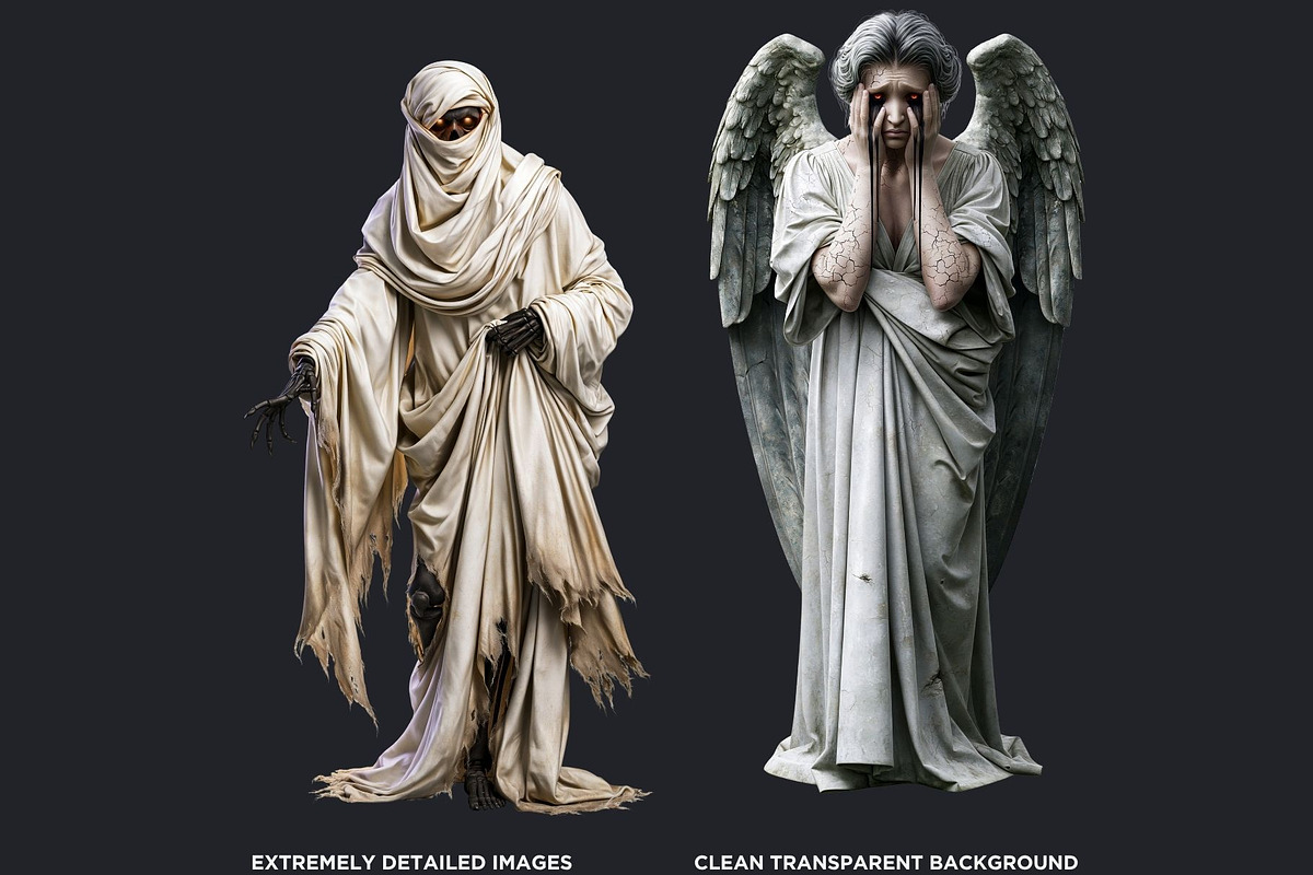 Halloween Nightmares Cliparts, a Seasonal Illustration by ThatsDesignArt (Photo 3 of 15)