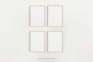 Minimalist Metal Frame Mockup Bundle