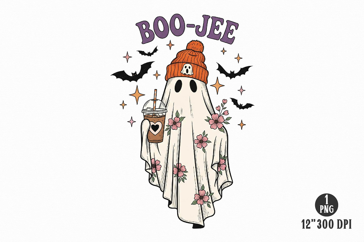 Halloween Ghost PNG Sublimation, an Illustration by Dream Creation (Photo 2 of 6)