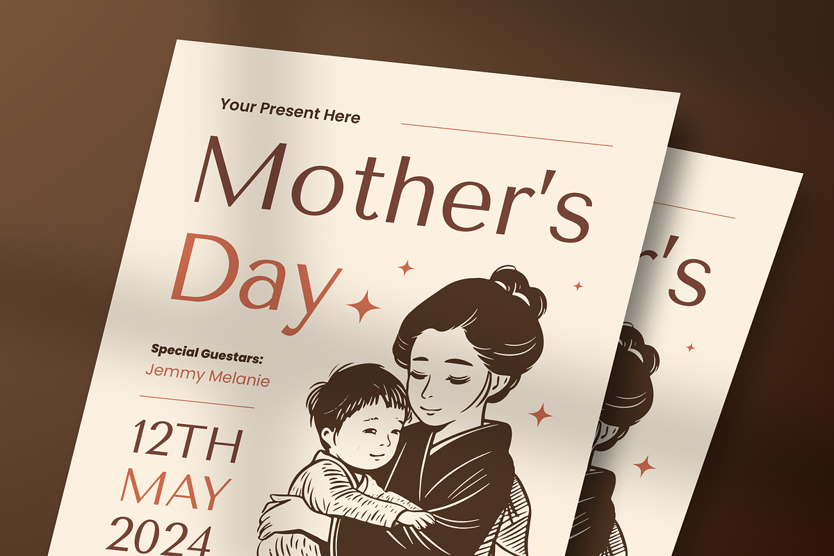 Happy Mother's Day Vintage Flyer, a Flyer Template by Annora Studio (Photo 4 of 4)