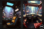 Cyberpunk Vehicle Interior Poster, a Background Graphic by Other Side Art (Thumbnail 3 of 5)