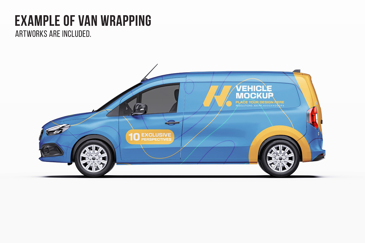 LWB Micro Camper Van Mockup Set, a Product Mockup by Halal Graphic Studio (Photo 6 of 15)