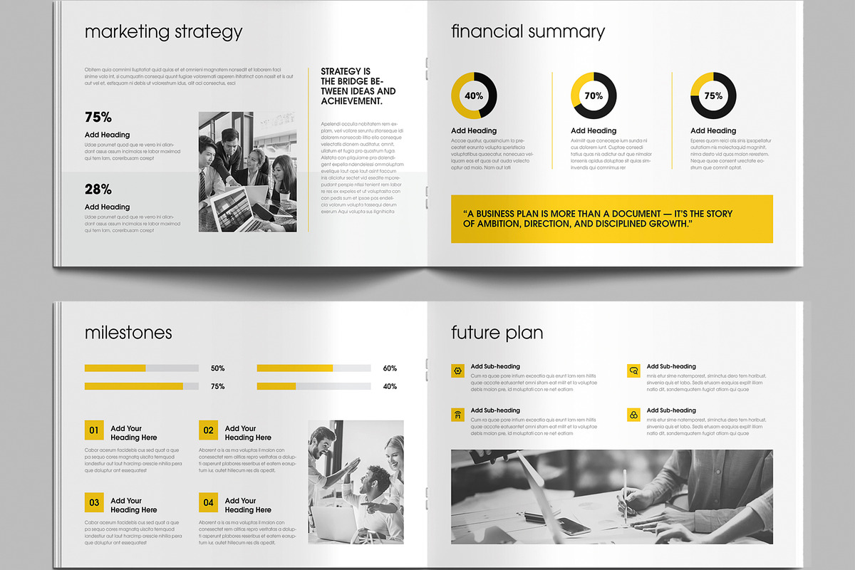 Professional Business Plan Brochure, a Brochure Template by MightyDesign (Photo 5 of 8)