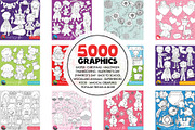 5000 in 1 - Black lines Mega Bundle, an Illustration by PrettyBundles (Thumbnail 21 of 27)