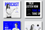 Podcast Social Media Post Layout Set, a Social Media Template by MightyDesign (Thumbnail 3 of 7)