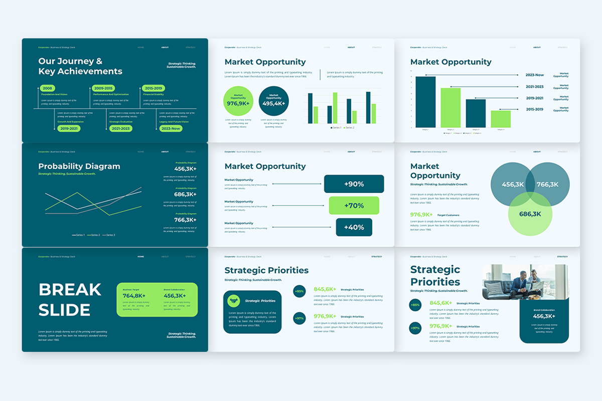 Corporate PowerPoint, a Presentation Template by Iqsiart Studio (Photo 3 of 4)